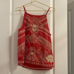 Embroidered Anthropologie top